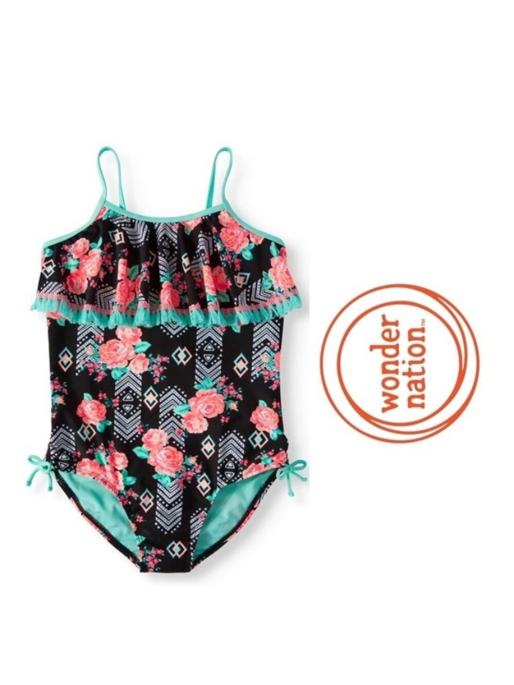 Wonder Nation | Aztec Arizona Gardan Tassel One-Piece Swimsuit | Size Medium 7-8